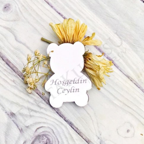 Pleksi ayna lazer kesim Bebek Ayı